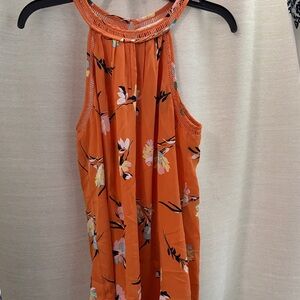 Floral Orange Women's Blouse